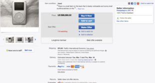 Rare vintange ipod spotted on ebay for 25000