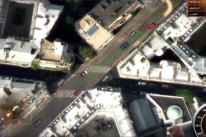 Real world racing uses satellite images to drive real roads